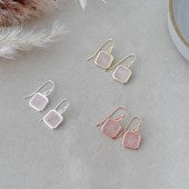 Florence Earring - rose quartz