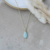 Marmee Drop Necklace - amazonite