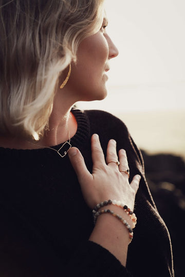 Stackem Up Bracelets - bamboo leaf agate
