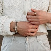 Stackem Up Bracelets - dalmation jasper