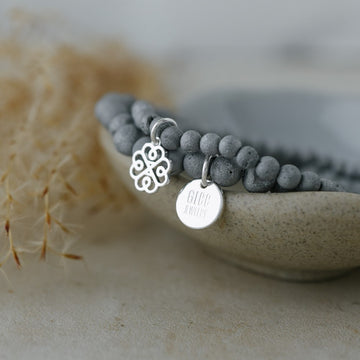 Stackem Up Bracelets - grey druzy